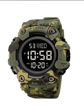 Ativa Camo Digital Sports Watch – Green & Khaki